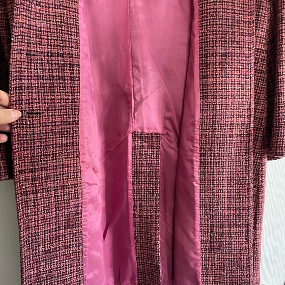 Garnet Hill Chic Pink Tweed Coat - Picture 8 of 9